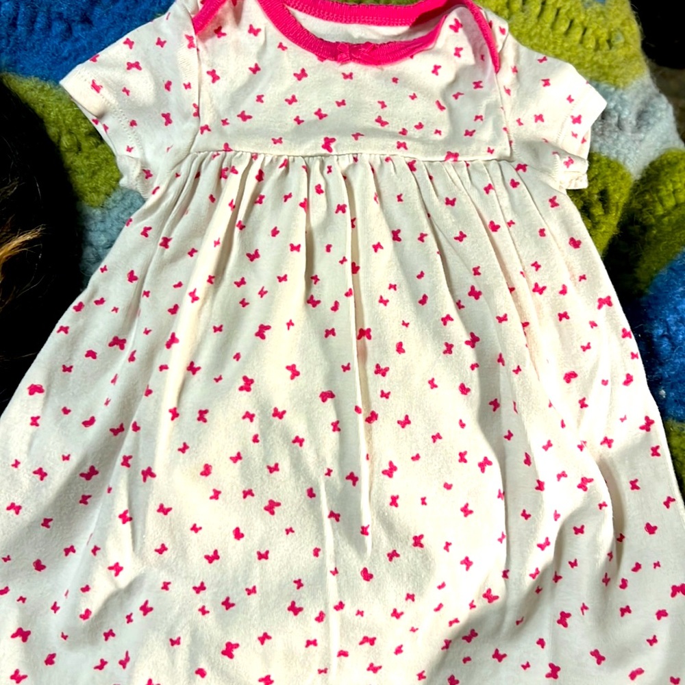Little girls carters butterfly slightly use 9 month